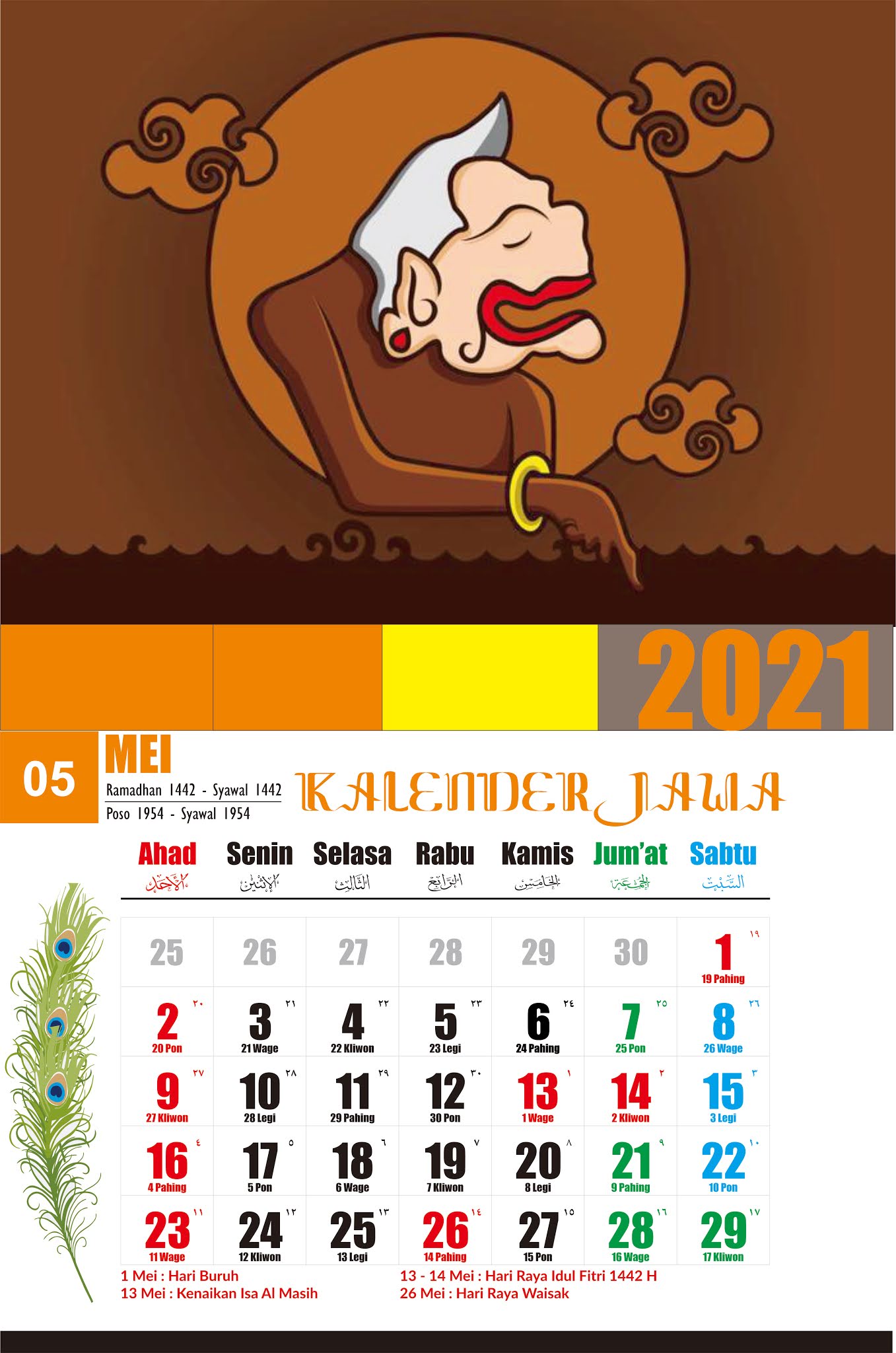 Download kalender jawa 2021 pdf, jpg, cdr gratis weton.id