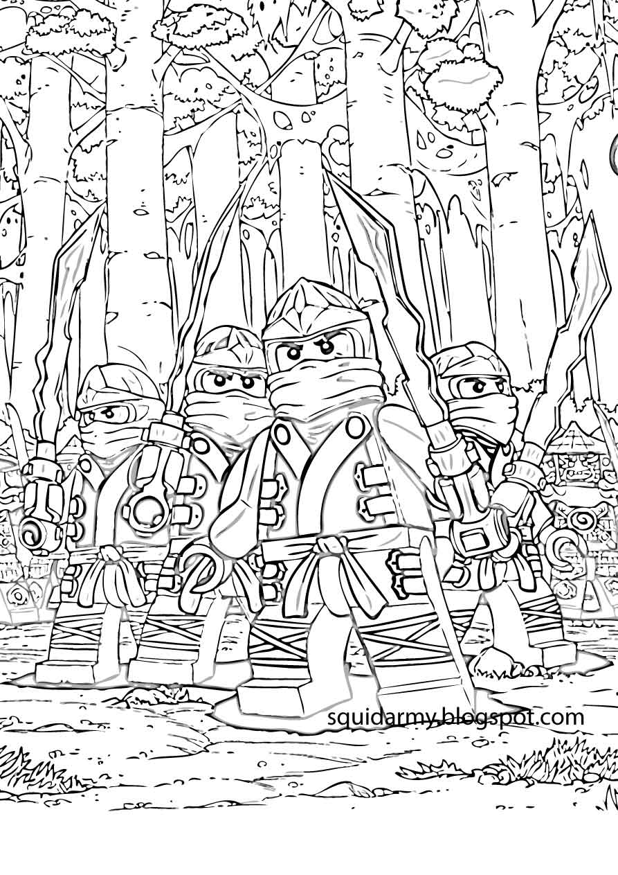 Squid Army Lego Ninjago Coloring Pages Squid Army Lego Ninjago Coloring Pages