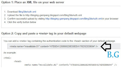 Cara Mudah Verifikasi dan Mendaftarkan Blog ke Bing Webmaster