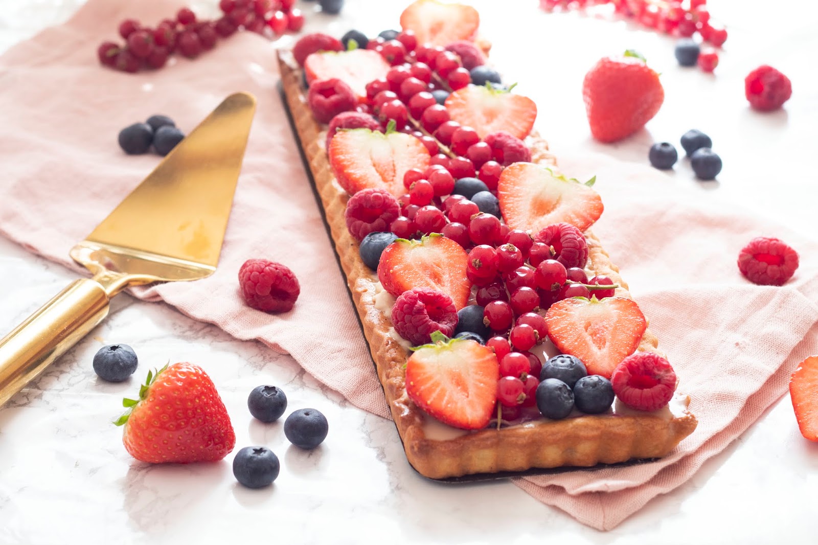 Recette de la tarte à la pannacotta et aux fruits rouges