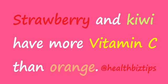 Strawberry and kiwi have more Vitamin C than orange.