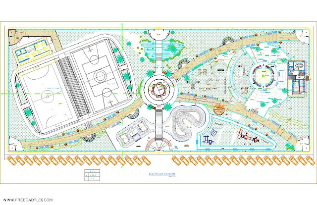 2d CAD Drawing of Recreational Park