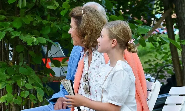 Princess Victoria wore a new Eugenie floral print dress by Ulla Johnson, Princess Sofia wore a new printed poplin dress by Zara