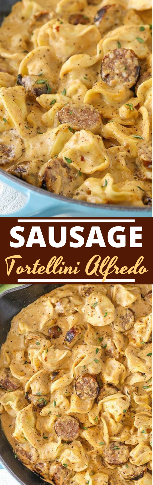 Sausage Tortellini Alfredo #dinner #pasta #weeknight #recipes #sausage