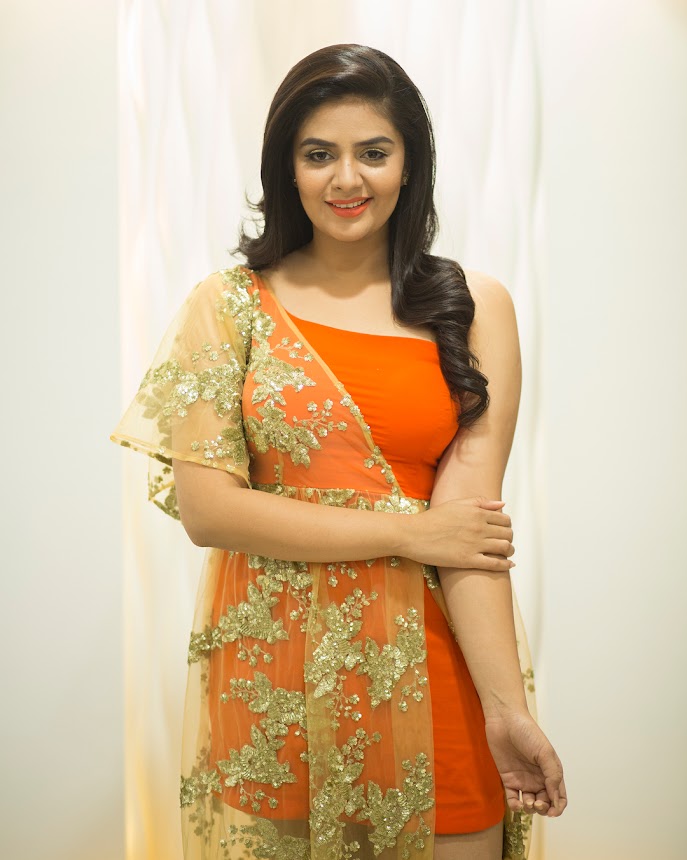 SreeMukhi stills at Zee Golden Awards