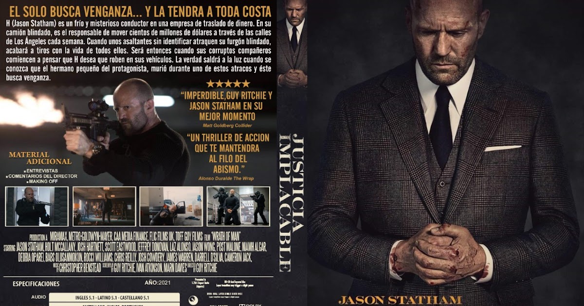Cover Wrath of man Justicia implacable Despierta la furia dvd