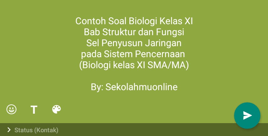 Contoh Soal Biologi Kelas Xi Bab Struktur Dan Fungsi Sel Penyusun Jaringan Pada Sistem Pencernaan Part 1 Biologi Kelas Xi Sma Ma Ustadzmu Com