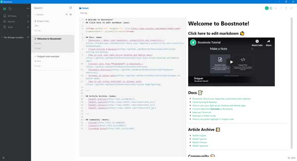 Boostnote – Windows용 무료 코드 편집기 및 메모 작성 소프트웨어