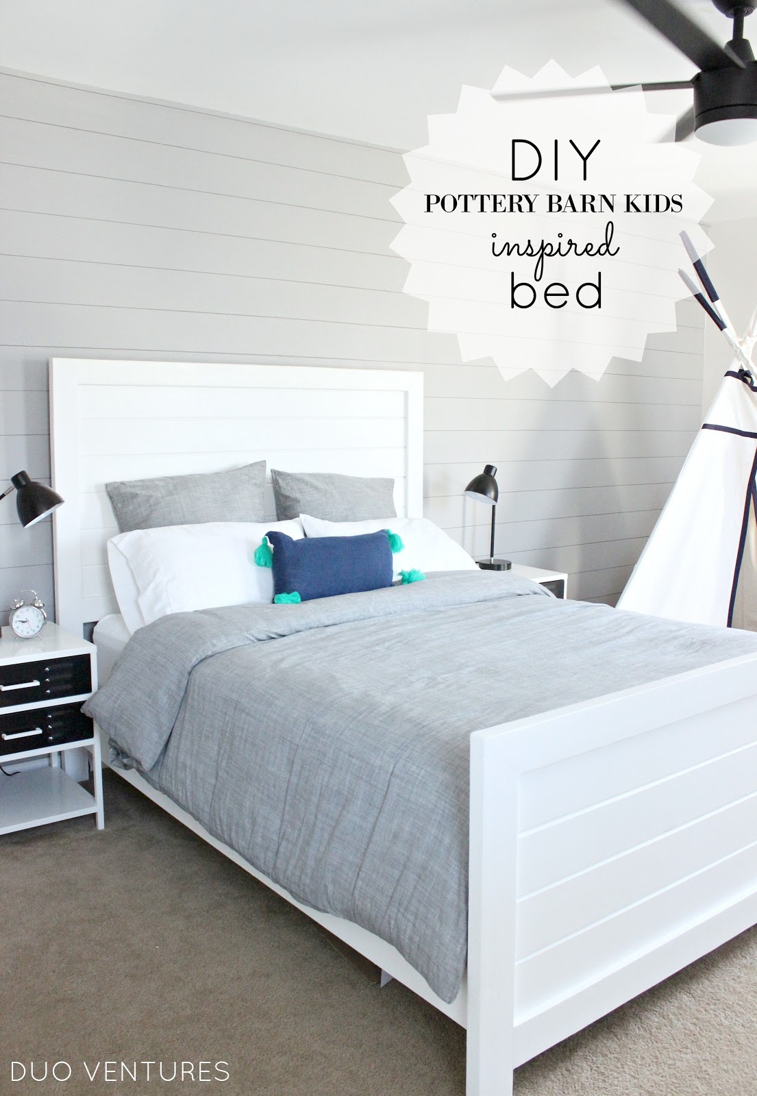 pottery barn kids white bed