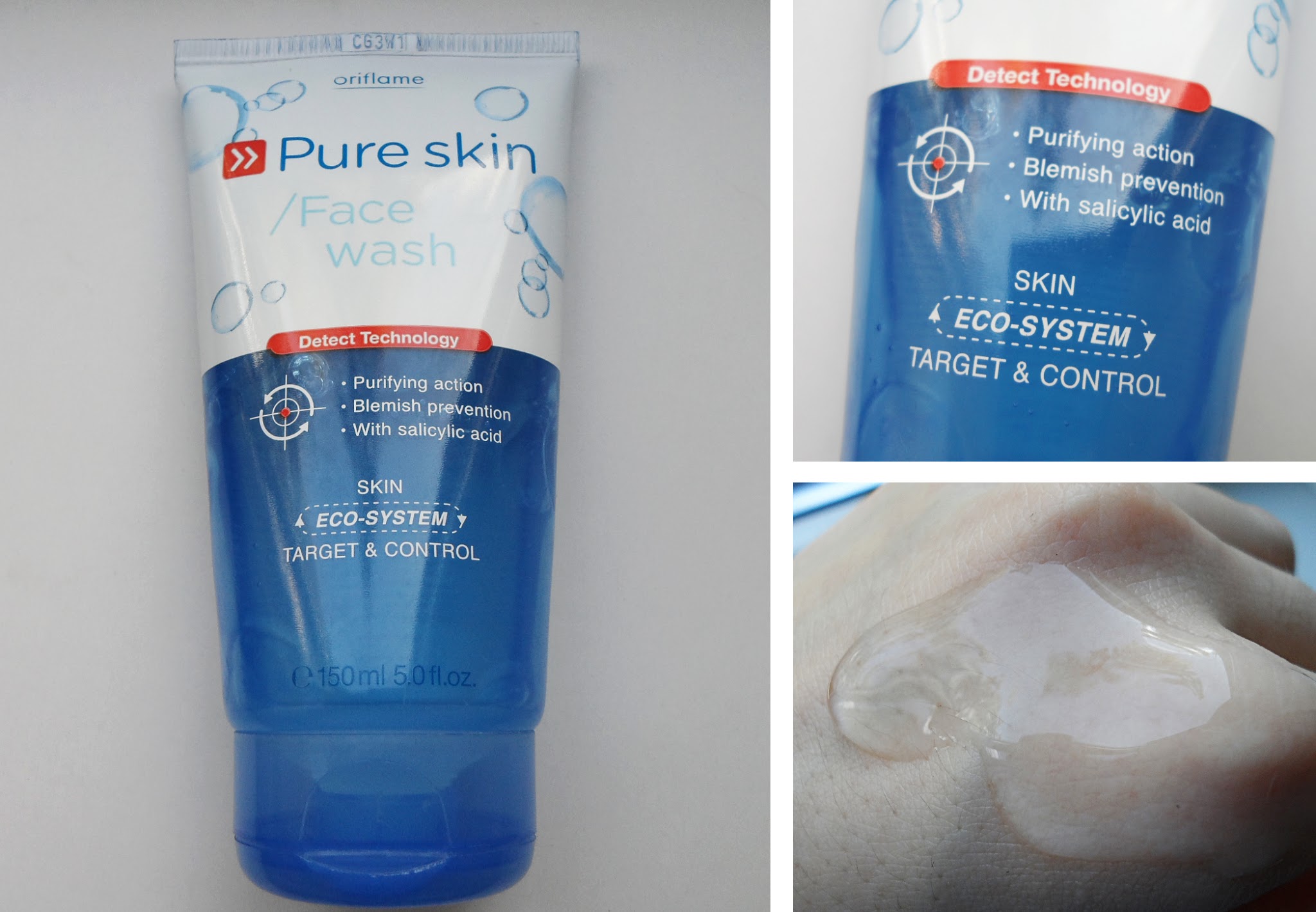 pure skin face wash gel by oriflame review