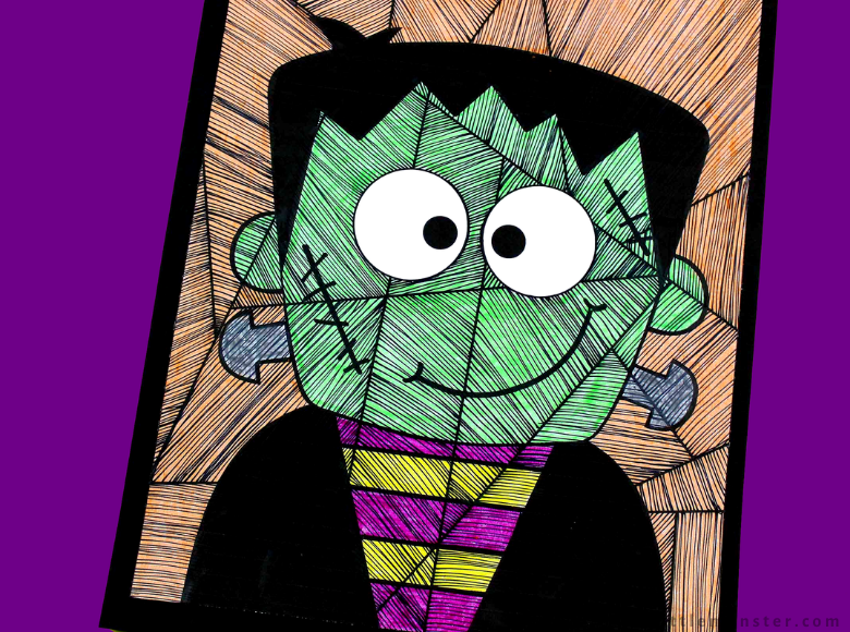 Frankenstein colouring pages