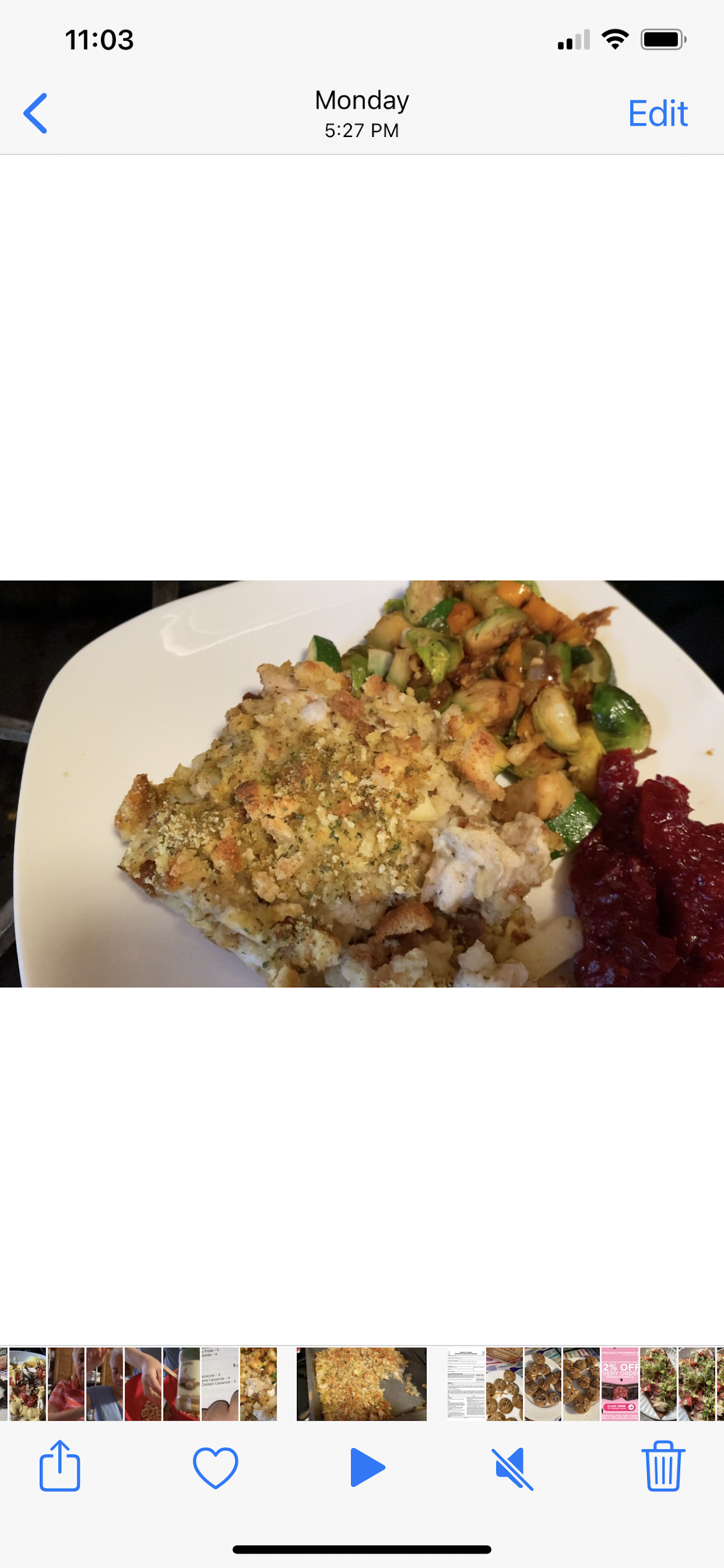 How many days was the original thanksgiving