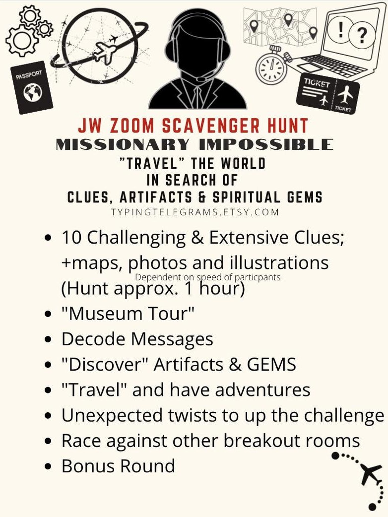Zoom Scavenger Hunt Game Missionary Impossible