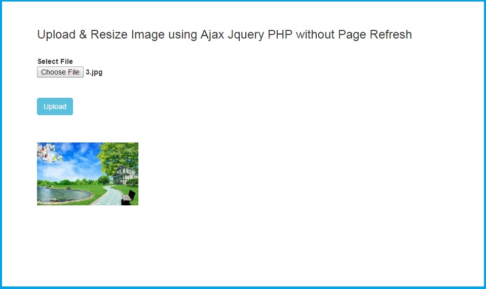 Without paging. JQUERY upload file Ajax.