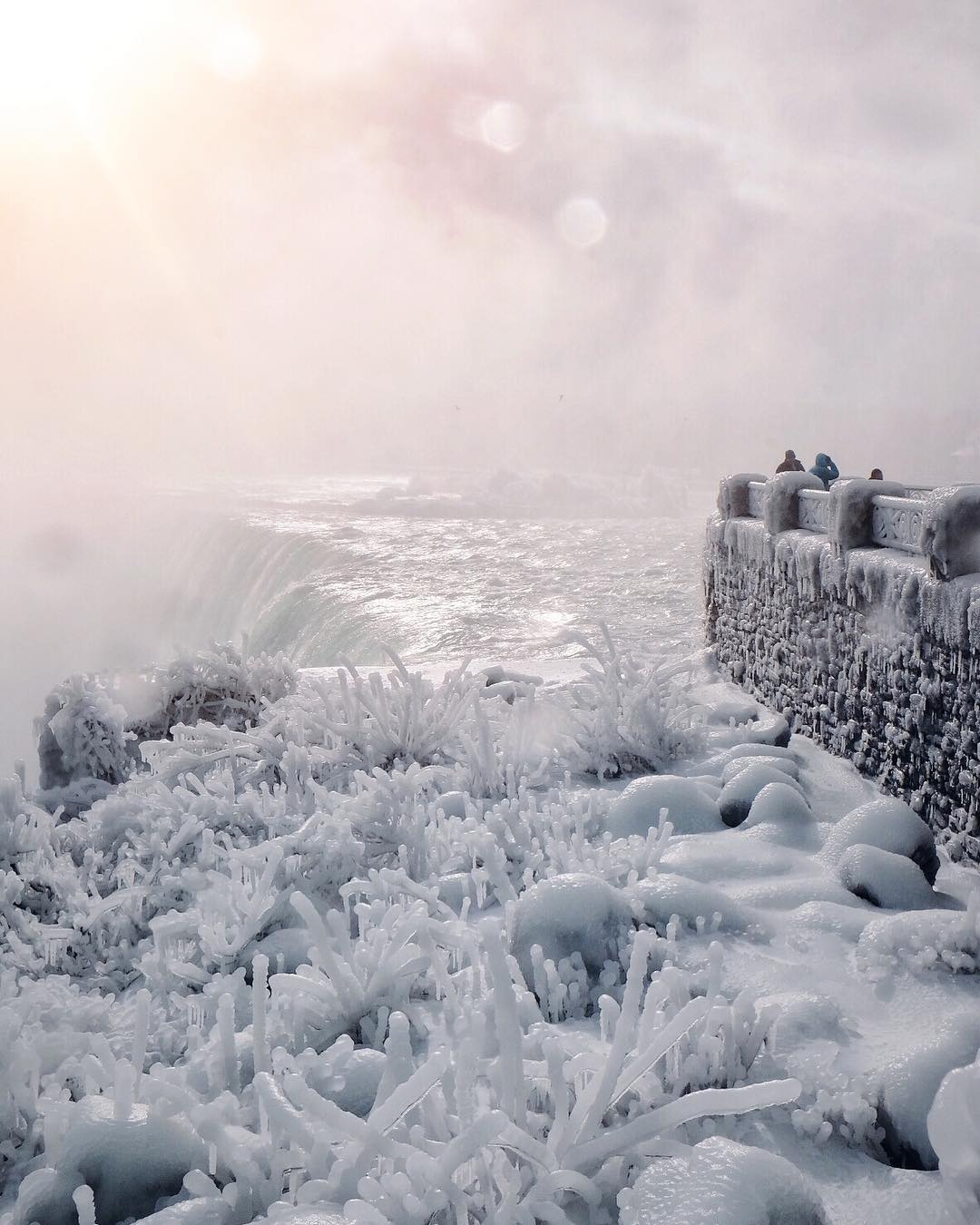 Niagara Falls is a frozen winter wonderland