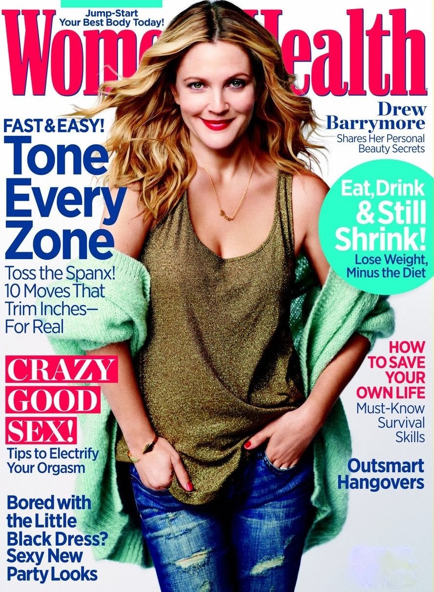 Drew Barrymore Magazine Photoshoot For Women’s Health US Magazine