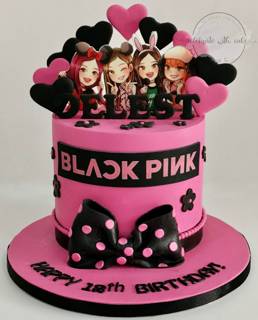 BlackPink themed single tier Cake