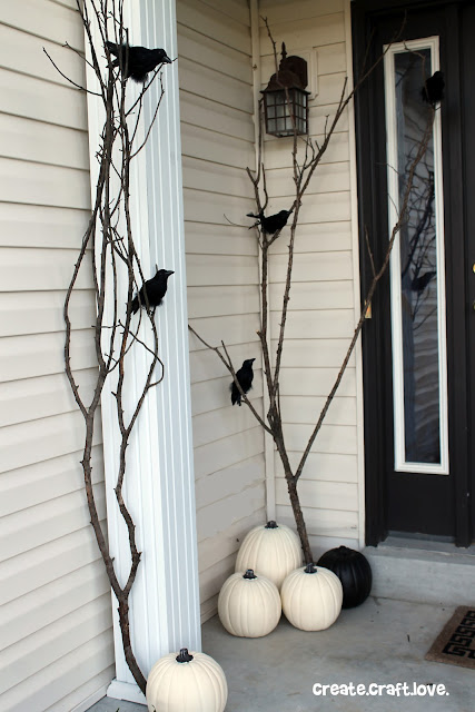 raven inspired halloween porch