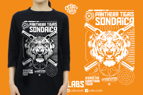 Kaos Panthera Tigris - Contoh Desain Kaos Sablon Rubber Plastisol