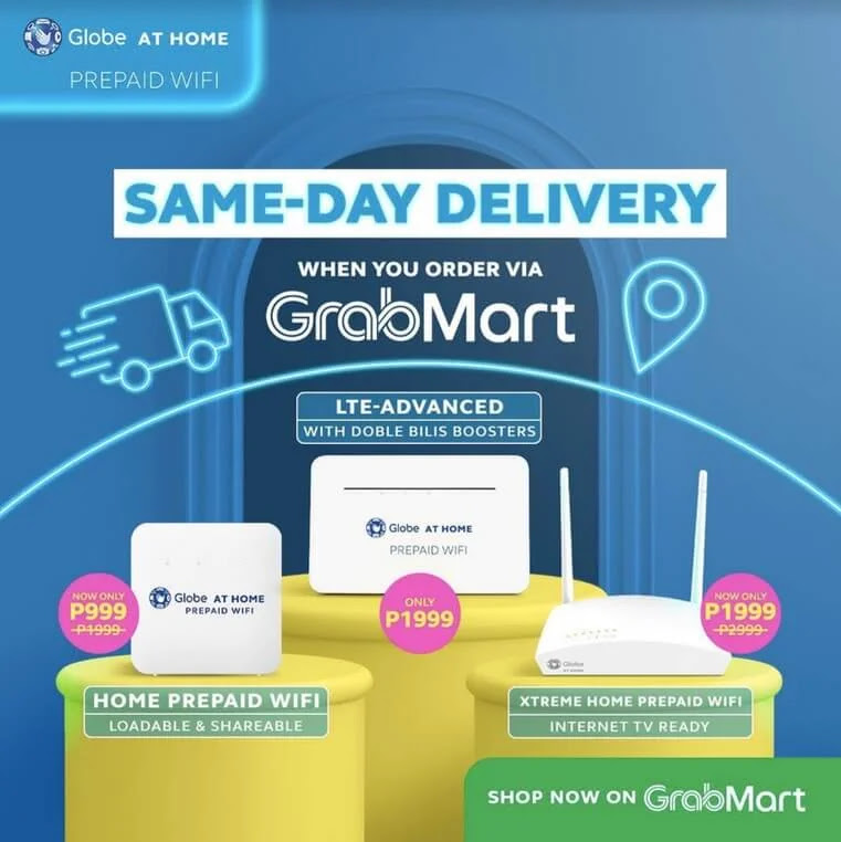Globe At Home Prepaid WiFi Now Available at GrabMart