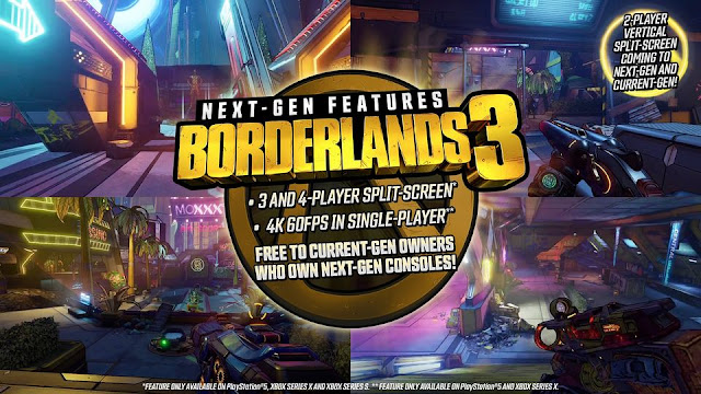 الإعلان رسميا عن تحديث لعبة Borderlands 3 لأجهزة PS5 و Xbox SX بالمجان 
