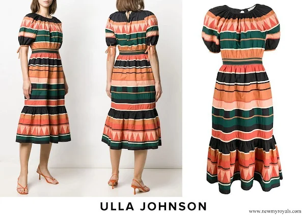 Queen Maxima wore Ulla Johnson Ayta Striped Dress