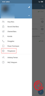 Langkah pertama untuk menyembunyikan online di Telegram silakan kalian buka aplikasi Telegram lalu pilih Pengaturan