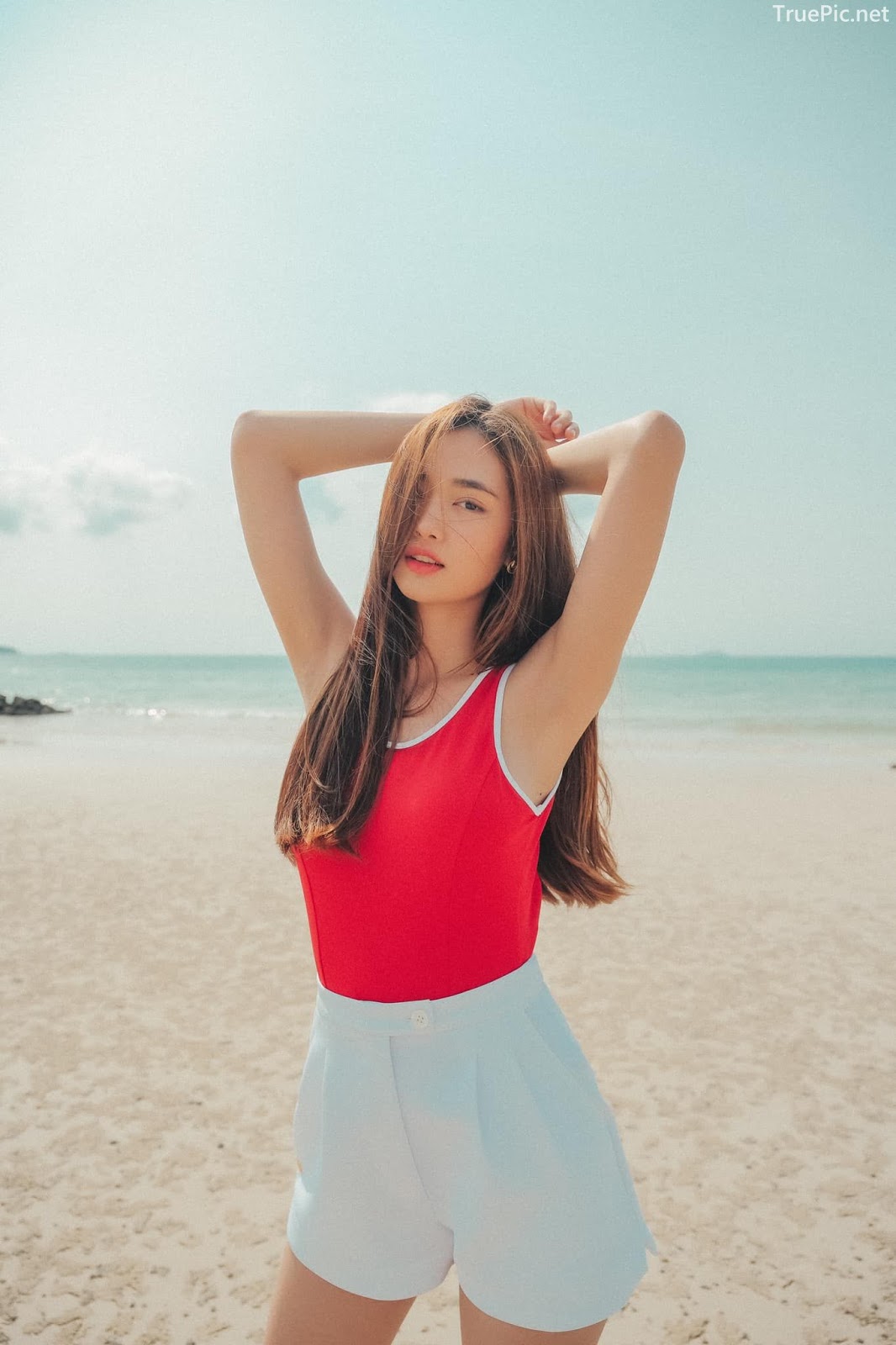 Miss Teen Thailand - Kanyarat Ruangrung - The Red Monokini On The Beach - TruePic.net - Picture 19