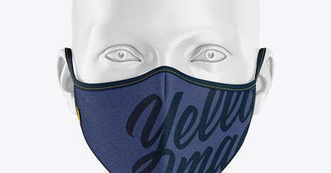 Download Face Mask Mockup Front View PSD Mockup Templates