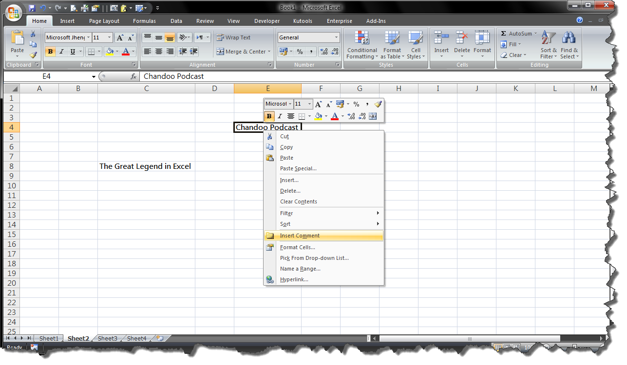 How to insert image/picture into comment box in excel