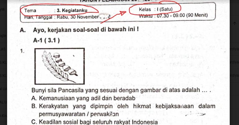 Soal Uas Kelas 2 Sd Semester 1 Kurikulum 2013 Pdf
