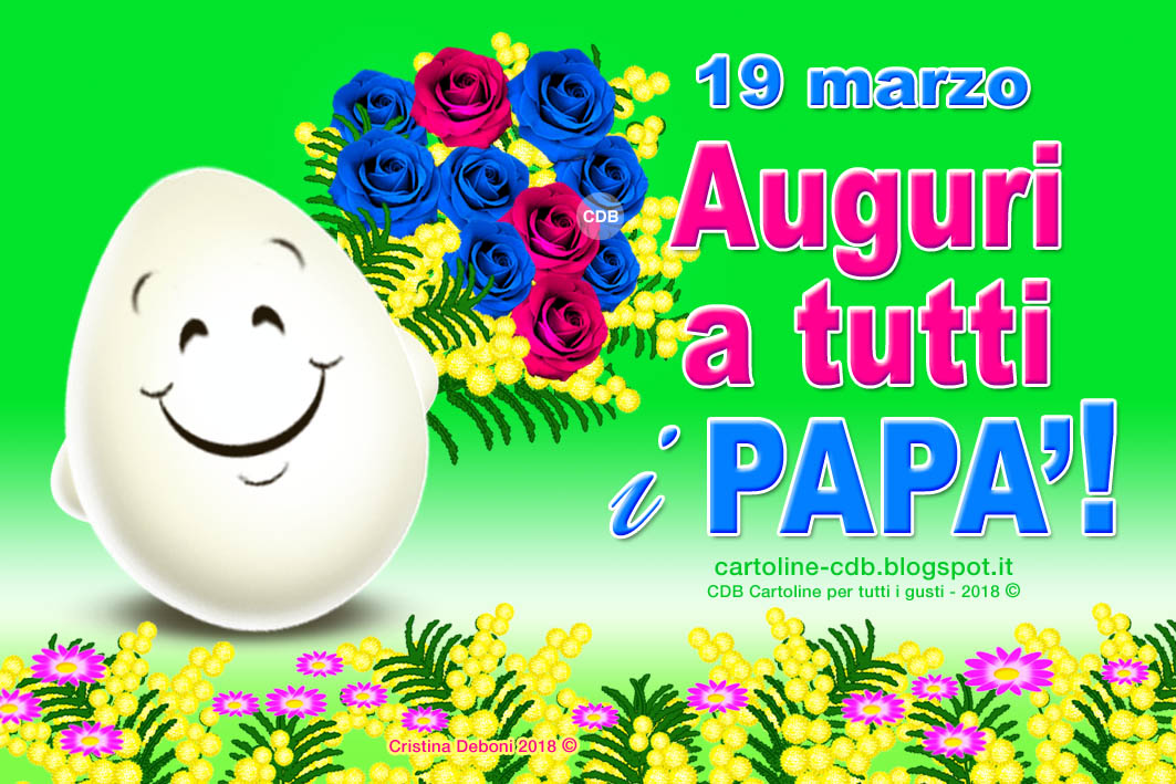 Festa Auguri A Tutti I Papà CDB Cartoline per tutti i gusti: Cartolina Buona FESTA del PAPA'. 19