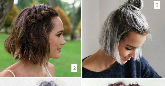 16 Penteados para Cabelos Curtos Populares no Pinterest