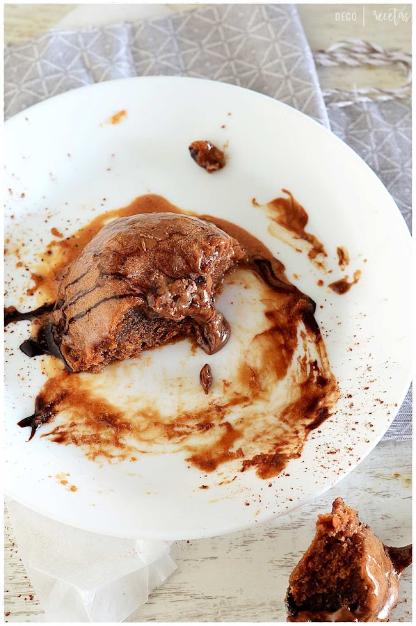 Receta volcán de chocolate