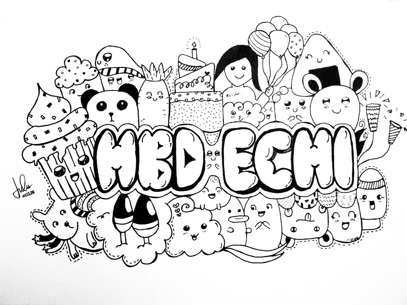 8 Gambar Doodle Ulang Tahun Simple Paling Update Galeri Silvano