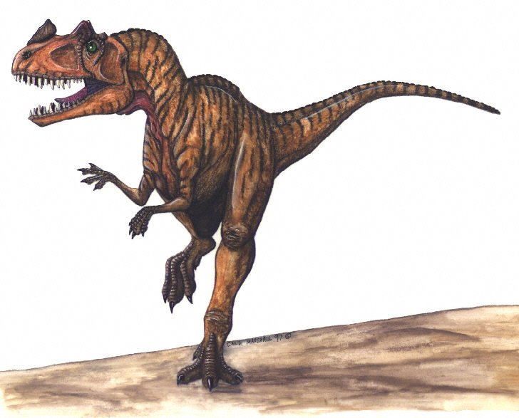 Динозавр с рогом на голове