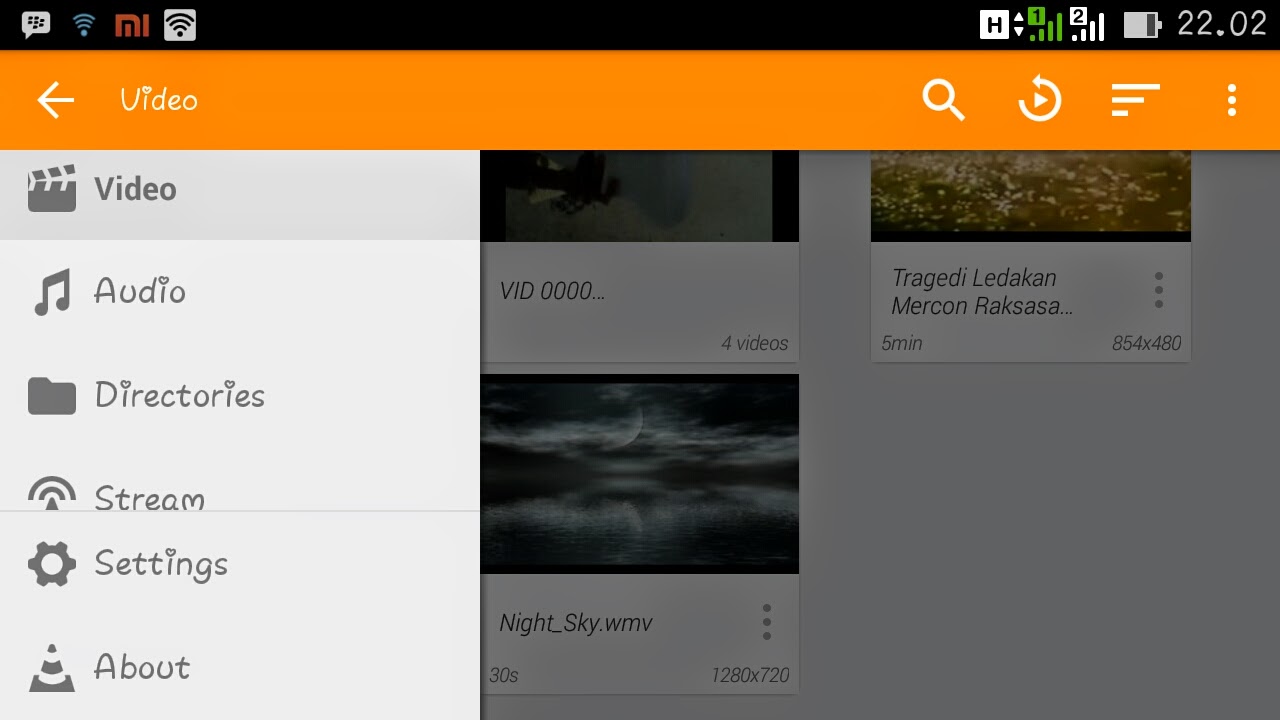 VLC Android Directories. Directory stream