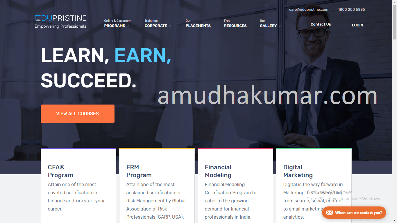 Edupristine Digital Marketing Training Institute in Chennai - Amudhakumar
