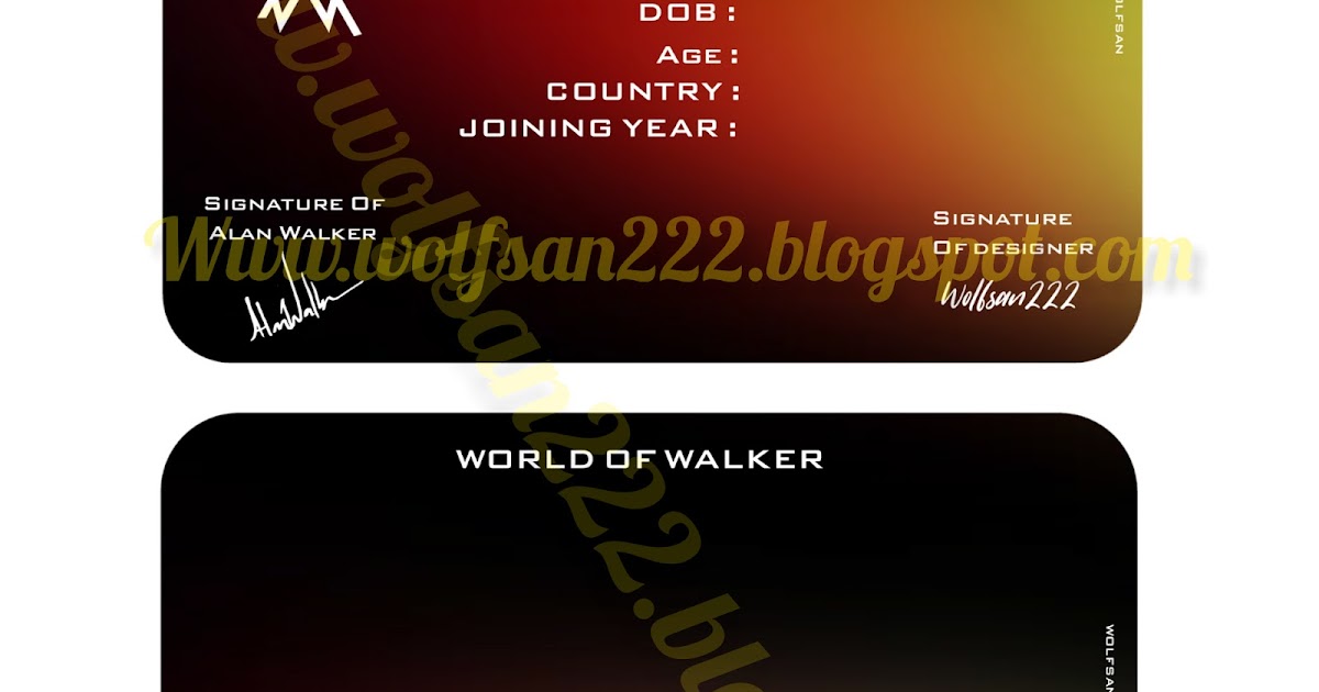 WALKER ID CARD FOR WALKER {GIFT}