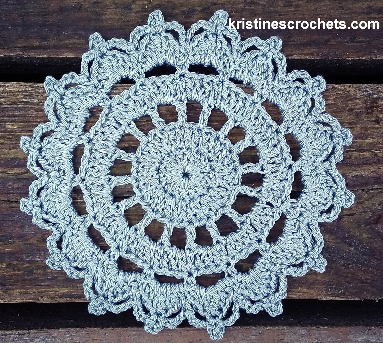 KristinesCrochets Decorative Doily Coaster Free Crochet Pattern