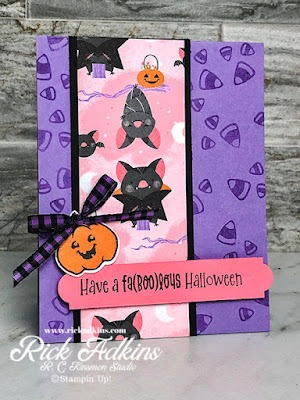 Cutest Halloween Bundle, Black & White ¼” Gingham Ribbon, Cute Halloween 6” x 6” Designer Series Paper, Stampin' Up!, Rick Adkins