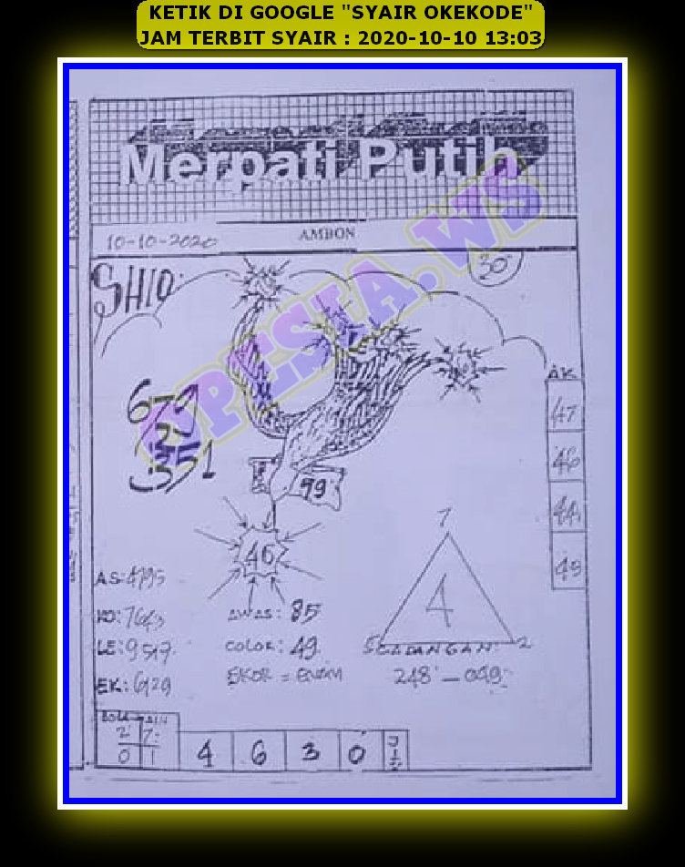 1 New Message Kode Syair Hongkong 10 Oktober 2020 Forum Syair Togel Hongkong Singapura Sydney