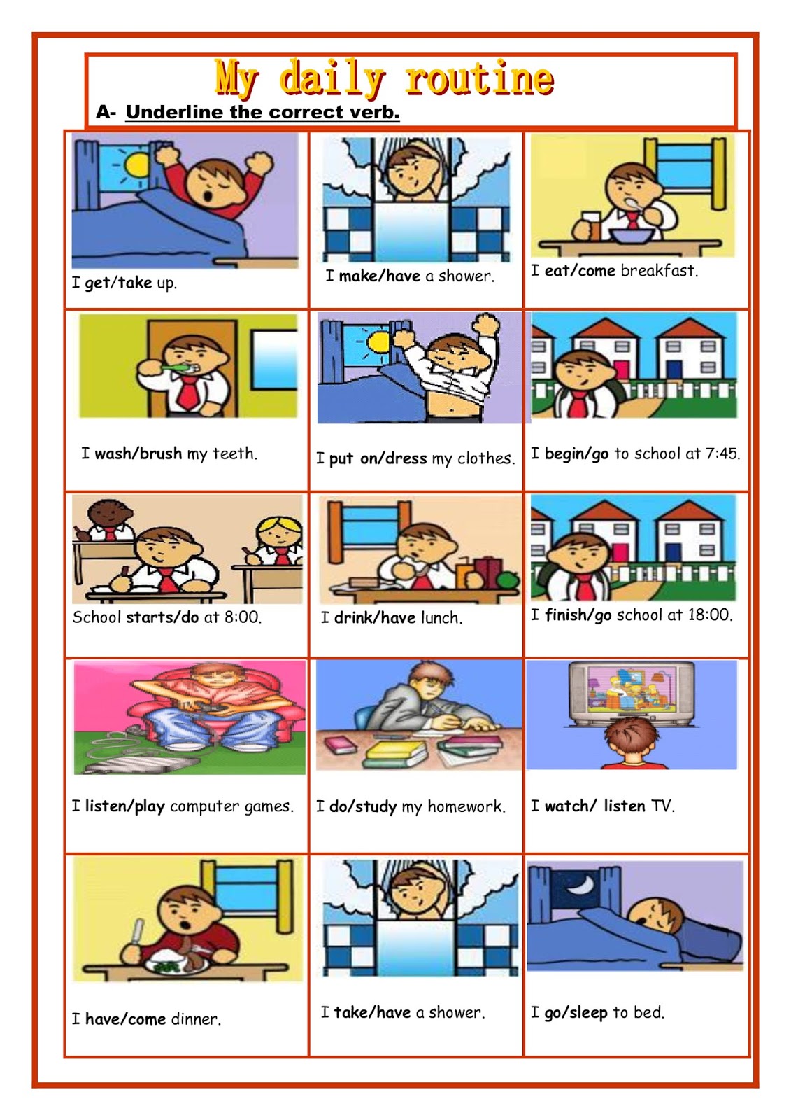 GRAMMAR/ MY DAILY ROUTINE