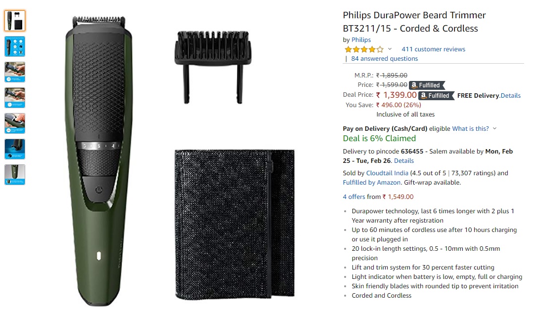 3211 philips trimmer