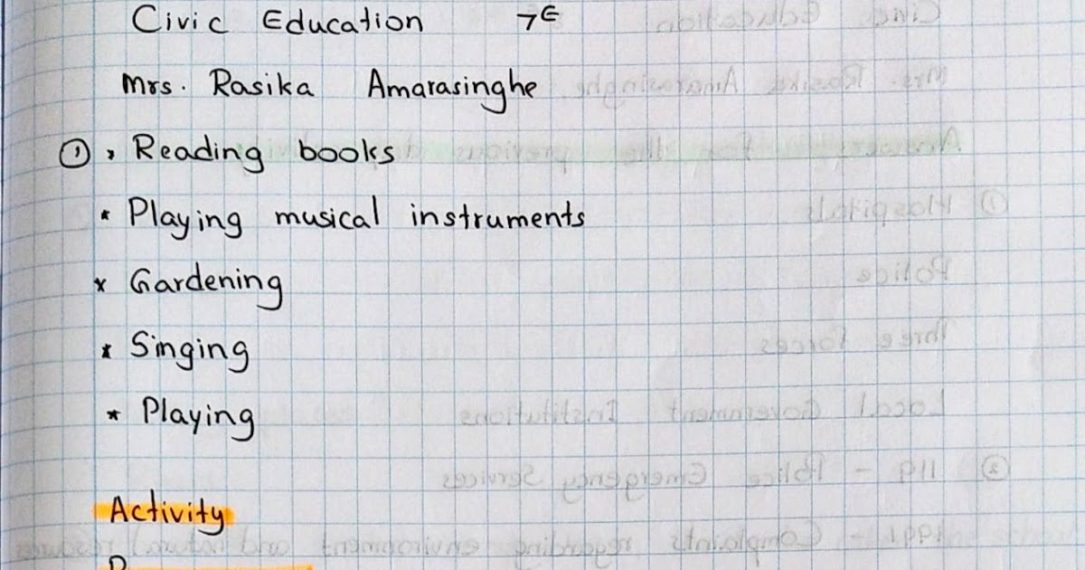 Civic Education -Grade 7