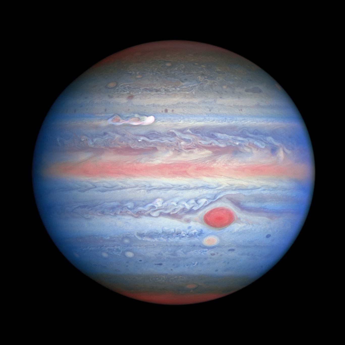 El Hubble captura una nueva y nítida imagen de las tormentas de Júpiter