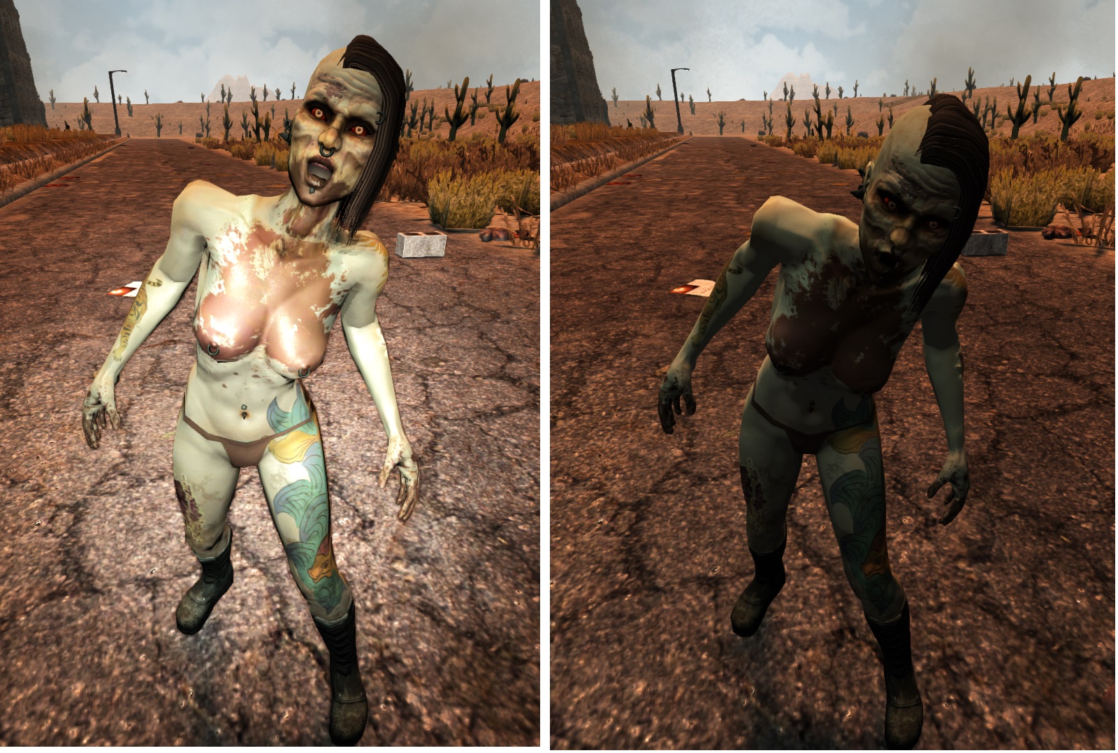 Zombie Joe and Stripper (Warning: Nudity ahead) .