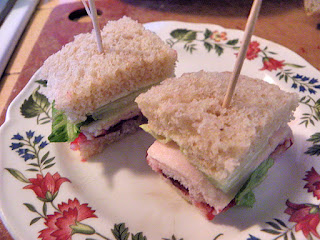 Turkey Cranberry Tea Sandwiches Completed