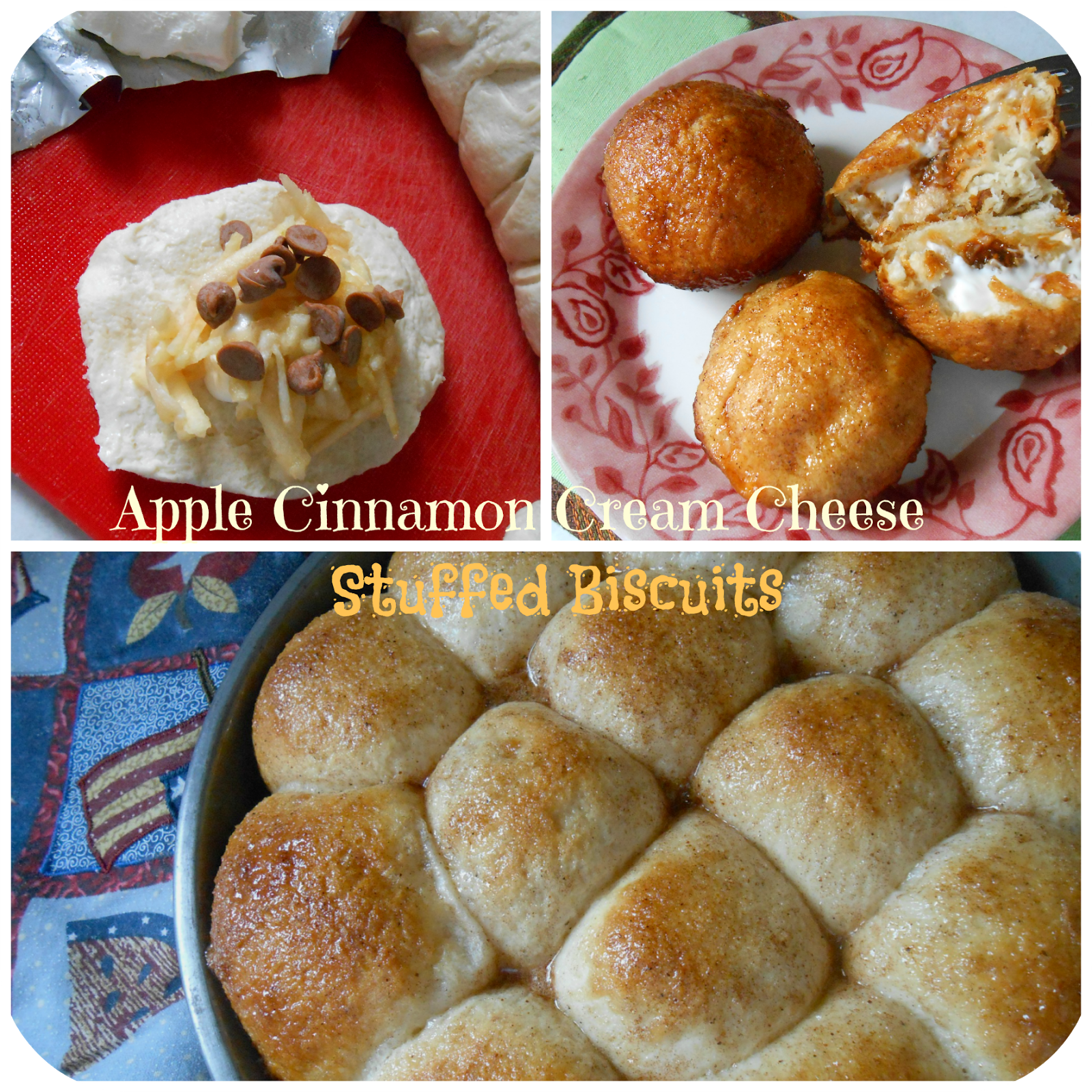 The Better Baker Apple Cinnamon Cream Cheese Stuffed Biscuits