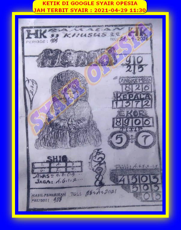 47 Syair opesia hk 29 april 2021